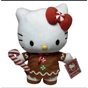New Hello Kitty Gingerbread Christmas Greeter 17.5” New Release! Standing Plush